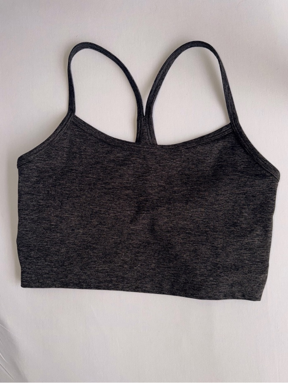 OFFLINE By Aerie The Hugger Longline Racerback Dark Charcoal Sports Bra